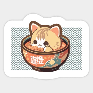 Cat Noodle Soup Sticker